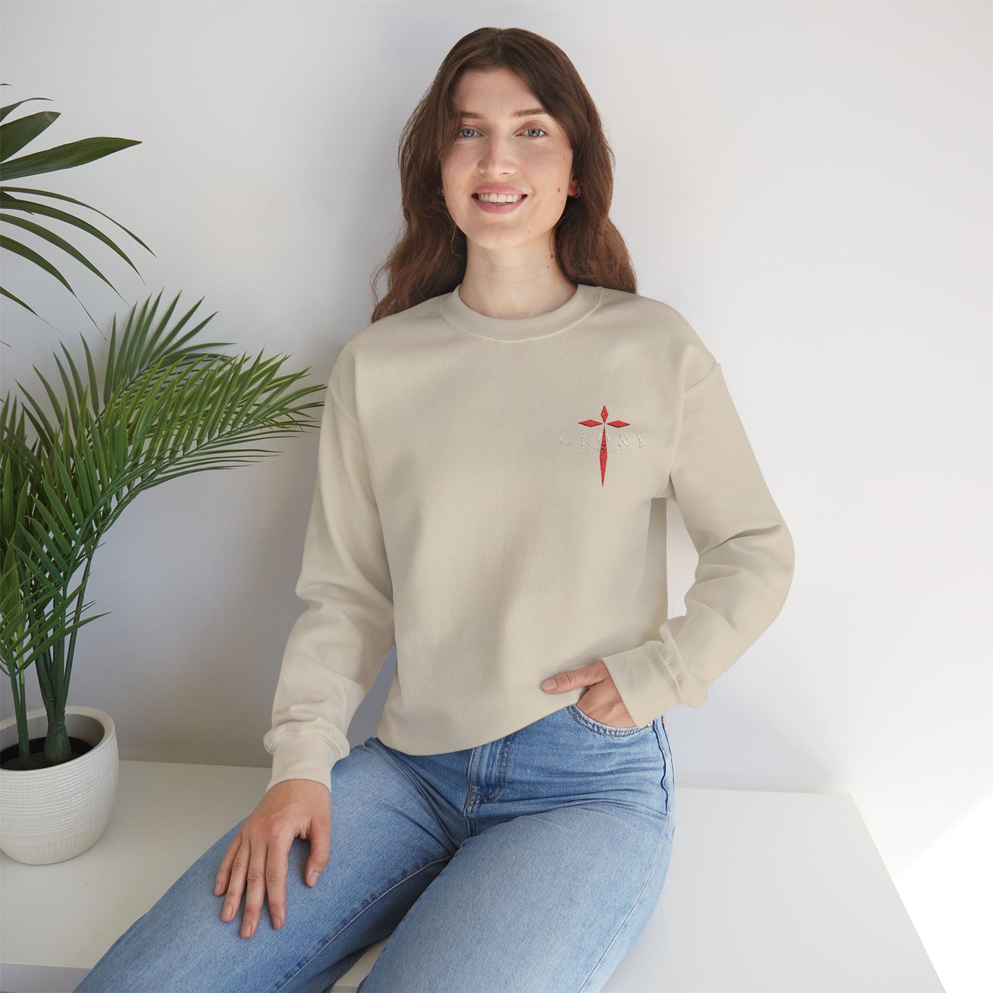 Christian Crewneck Sweatshirt - Glory to The Lamb